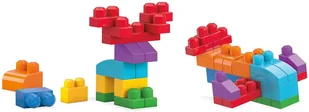Fisher Price Mega Bloks Klocki 60 Elementów Torba Niebieska Klocki Dla Małych Dzieci DCH55 DCH55 - Klocki - miniaturka - grafika 6