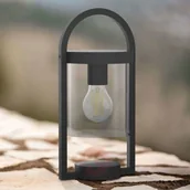 Lampy ogrodowe - Mantra Lampa stołowa Maya ciemnoszara, zewnętrzna, IP65 - miniaturka - grafika 1