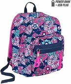 Plecaki - SEVEN S.P.A. SEVEN S.P.A. Sugarskull plecak szkolny, niebieski i różowy, 33 l, Power Bank i uchwyt USB, rozmiar uniwersalny 201001922-550 - miniaturka - grafika 1