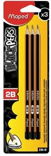 Maped Ołówek Blackpeps 3szt 2B AB398MAP - Ołówki - miniaturka - grafika 2