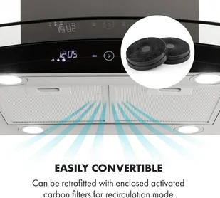 Klarstein Colette 90 Inox (CGCH5-Colette) - Okapy kuchenne - miniaturka - grafika 7