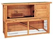 Klatki dla gryzoni - Dehner Hoppel gryzoni z wybiegiem wolnym, ok. 136 x 50 x 85 cm, drewno, kolor naturalny - miniaturka - grafika 1