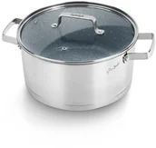 Garnki - LAMART Garnek z przykrywką 4,7l Stoness srebrny LT1104 + 20 zł na pierwsze zakupy LT1104 - miniaturka - grafika 1