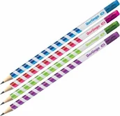 Ołówki - Berlingo OŁÓWEK BERLINGO SUPERTWIST HB Z GUMKĄ OKRĄGŁY MIX KOLORÓW 257271 - miniaturka - grafika 1