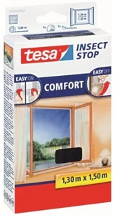 Tesa Tape Moskitiera okienna przeciw owadom Comfort 1,3x1,5m czarna 55388-00021- (55388-00021-00) - Moskitiery - miniaturka - grafika 2