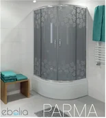 Kabiny prysznicowe - Durasan półokrągła WK 90 Flower Dark Avila AVILA WK 90 Flower Dark b/b - miniaturka - grafika 1