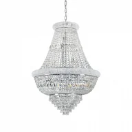 Lampy sufitowe - Ideal Lux Żyrandol Dubai 243597 elegancka oprawa z kryształami w kolorze chromu 243597 - miniaturka - grafika 1