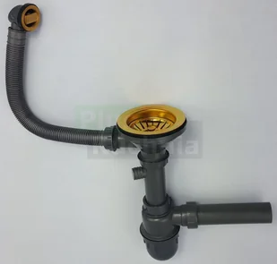 QUADRON MORGAN 111 szary metalik + odpływ złoty PVD (HB8203U5-G1) HB8203U5-G1 - Zlewozmywaki - miniaturka - grafika 6