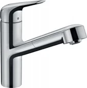 Baterie kuchenne - Hansgrohe 71814000 M42 bateria kuchenna 150 z wyciąganą wylewką chrom - miniaturka - grafika 1