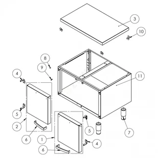 Stalgast podstawa szkieletowa do urządzeń nastawnych 800 mm 9701400 - Piece, kotły  i płyty grzejne gastronomiczne - miniaturka - grafika 3