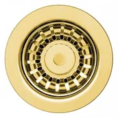 Akcesoria do armatury i ceramiki - Alveus Zamknięcie odpływu korek/zatyczkowy 3 1/2" zlewozmywakowy manualny , złoty 1127129 - miniaturka - grafika 1