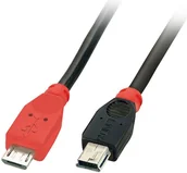 Kable USB - Lindy Kabel USB microUSB miniUSB 0.5m 31717 - miniaturka - grafika 1