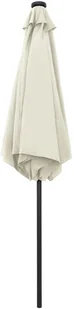vidaXL Parasol ogrodowy z LED i aluminiowym słupkiem, 270 cm, piaskowy vidaXL - Parasole ogrodowe - miniaturka - grafika 12
