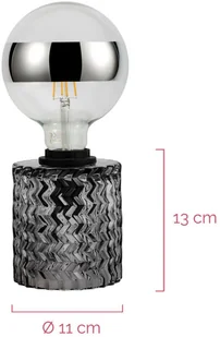 PAULEEN Pauleen Crystal Smoke lampa stołowa szklany cokół - Lampy stojące - miniaturka - grafika 3