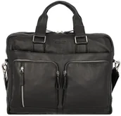 Torby na laptopy - ALASSIO Campo Torba biznesowa skórzana 42 cm przegroda na laptopa schwarz 47032 - miniaturka - grafika 1