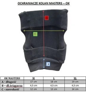 Masters FIGHT EQUIPMENT Ochraniacze kolan, OK, rozmiar M - Ochraniacze do sportów walki - miniaturka - grafika 5