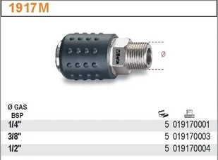 BETA GNIAZDO SZYBKOZŁĄCZA UNIWERS.KULKOWE 1/4 1917M/1/4 (1917F/1/4) - Akcesoria pneumatyczne - miniaturka - grafika 4
