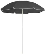 Parasole ogrodowe - vidaXL Parasol ogrodowy na stalowym słupku, antracytowy, 180 cm 315542 - miniaturka - grafika 1
