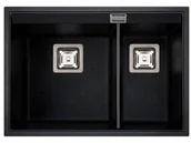 Zlewozmywaki - Aquasanita DELICIA SQD150-601AW Czarny metalik - miniaturka - grafika 1