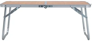 VidaXL Składany stolik turystyczny, brązowy, aluminiowy, 60x40 cm 48186 VidaXL - Meble turystyczne - miniaturka - grafika 2