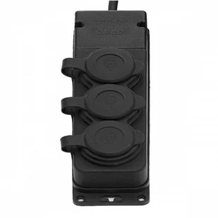 Rozgałęźnik bryzgoszczelny i odporny na uderzenia, IP44, 3 gniazda 2P+Z, 16A, 230V AC, gumowy, uniepalniony, wersja s OR-AE-13166(GS) - Przedłużacze i rozgałęźniki - miniaturka - grafika 2