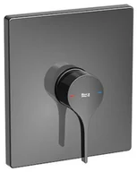 Baterie podtynkowe - Roca Insignia Black Bateria wannowo-prysznicowa podtynkowa czarny połysk A5A2B3ACN0 - miniaturka - grafika 1