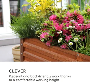 Blumfeldt Blumfeldt Rust Grow, ogrodowa grządka podwyższona, ocynkowana blacha stalowa, rdzawe wykończenie GDMB4-Rust200*100*90 - Skrzynie ogrodowe - miniaturka - grafika 3