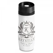 Kubki termiczne - Murrano Kubek Termiczny Termos Herb Biały GRAWER KUB-B-002 - miniaturka - grafika 1