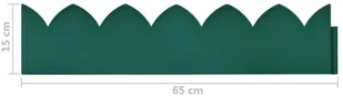 VidaXL Obrzeża trawnikowe, 10 szt., zielone, 65x15 cm, PP 48234 - Ogrodzenia - miniaturka - grafika 8