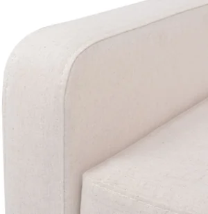 vidaXL Sofa 2-osobowa, materiałowa, kremowa - Sofy i kanapy - miniaturka - grafika 6