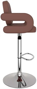 vidaXL Stołki barowe, 2 szt., brązowe, sztuczna skóra - Taborety i hokery - miniaturka - grafika 4