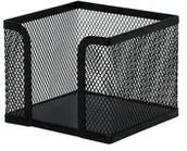 Szkolne artykuły papiernicze - Q-CONNECT Pojemnik na karteczki Office Set metalowy czarny PBS Connect Polska - miniaturka - grafika 1