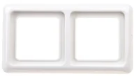 Klawisze i ramki - Hager Polo sp. z o.o. Berker IP44 Ramka hermetyczna podwójna z uszczelką śnieżnobiała 53132909 - miniaturka - grafika 1