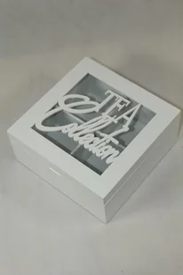 Pigmejka Skrzyneczka na herbatę PIGMEJKA, biała, 8x18x18 cm - Pojemniki kuchenne - miniaturka - grafika 5