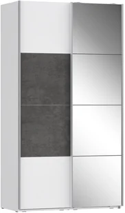 shumee Szafa ubraniowa Biały Beton ciemnoszary - Szafy - miniaturka - grafika 5