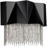 Lampy ścienne - Hinkley Eklektyczna LAMPA ścienna HK-ZUMA-3W-SBS Elstead metalowa OPRAWA glamour kinkiet z łańcuszkami czarny srebrny HK-ZUMA-3W-SBS - miniaturka - grafika 1