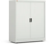 Szafy biurowe - AJ Produkty Szafa żaluzjowa STUDIO, 1200x1000x420 mm, szary, szary - miniaturka - grafika 1