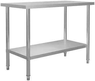 VidaXL Kuchenny stół roboczy z półką, 120x60x150 cm, stal nierdzewna 3054470   VidaXL - Akcesoria gastronomiczne - miniaturka - grafika 5