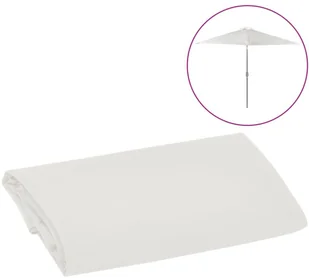 vidaXL Zamienne pokrycie parasola ogrodowego piaskowa biel 300 cm 313804 - Pozostałe meble ogrodowe - miniaturka - grafika 3