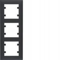 Klawisze i ramki - Hager Lumina Intense Ramka 3-krotna czarna WL5633 - miniaturka - grafika 1