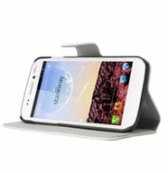 Etui i futerały do telefonów - Wiko Mocca Design Mocca Design Luxe ERWIST1 imitacja - skórzane etui foliowe na schody białe ERWIST1 BLANC - miniaturka - grafika 1