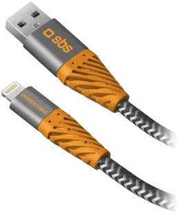 SBS SBS Kabel USB Lightning SBS Unbreakable 2 m TECABLEUNRELIG2YK TECABLEUNRELIG2YK - Kable komputerowe i do monitorów - miniaturka - grafika 2