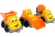 Samochody i pojazdy dla dzieci - Zestaw Aut Budowlanych wywrotka ciągnik betoniarka - miniaturka - grafika 1