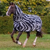 Derki dla konia - Bucas Derka siatkowa z kołnierzem Buzz-Off ZEBRA - Bucas - miniaturka - grafika 1