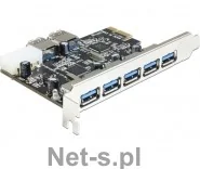 Adaptery i przejściówki - Delock Karta PCI Express > 5 x zewnętrzne + 2 x wewnętrzne USB 3.0 (89355) - miniaturka - grafika 1