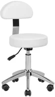 Krzesła i taborety kosmetyczne - ACTIVESHOP TABORET KOSMETYCZNY DO PEDICURE BASIC 304P BIAŁY - miniaturka - grafika 1