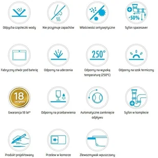 Deante Magnetic Zlewozmywak granitowy jednokomorowy 56x50 cm antracyt ZRMT103 - Zlewozmywaki - miniaturka - grafika 6