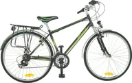 Rowery - Rowerland Ginesso 28 cali Męski Czarno-zielony - miniaturka - grafika 1