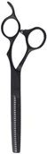 Nożyczki fryzjerskie - Olivia Garden Degażówki Do Cieniowania Pro Black Matt - miniaturka - grafika 1