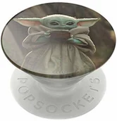 Uchwyty samochodowe do telefonów - PopSockets PopSockets PopGrip - Rozkładany uchwyt i podstawka do telefonów oraz tabletów z wymiennymi krążkami PopTops - The Child Cup (Baby Yoda) 101409 - miniaturka - grafika 1